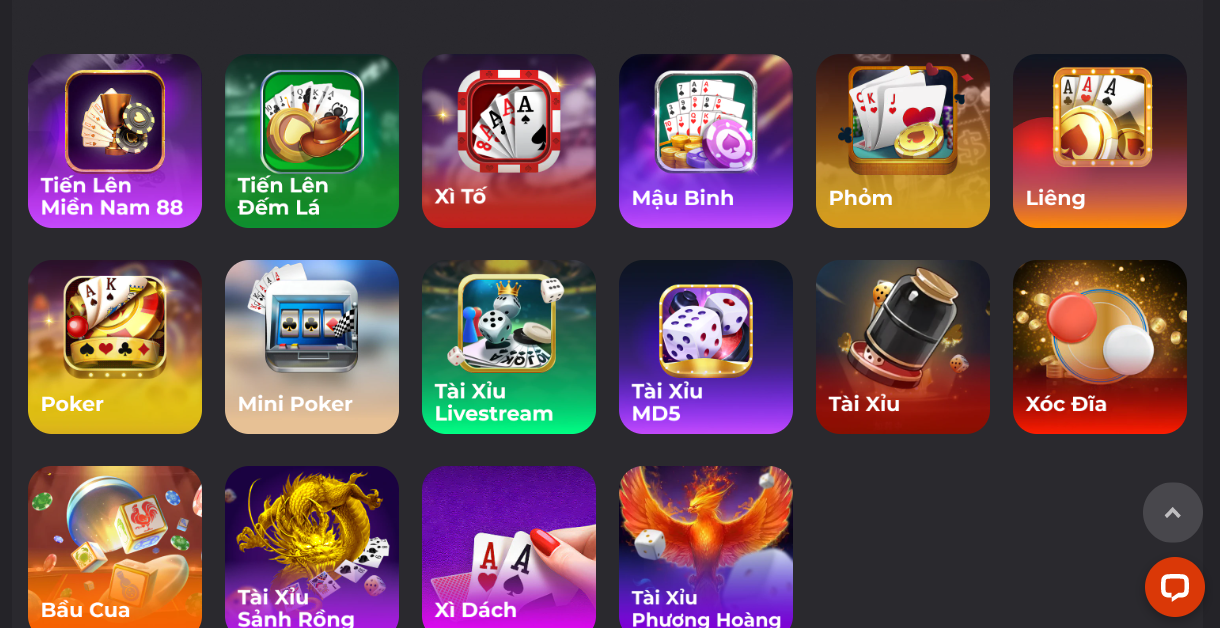 Kho game bài tại nhà cái được đánh giá cực hoành tráng