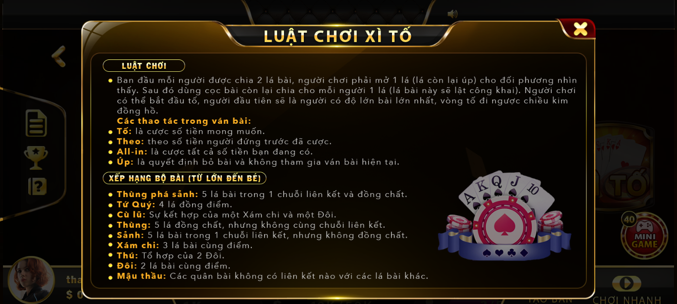 Luật chơi Xì tố tại UK88 cực đơn giản