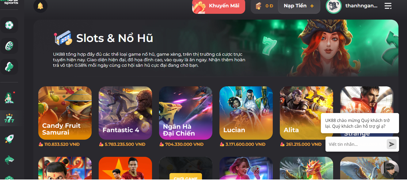 Kho game Nổ hũ cực hoành tráng tại nhà cái