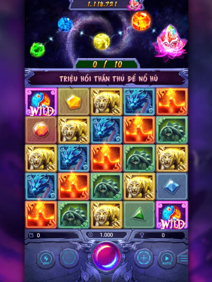 Giao diện game nổ hũ Tứ thần thú Uk88