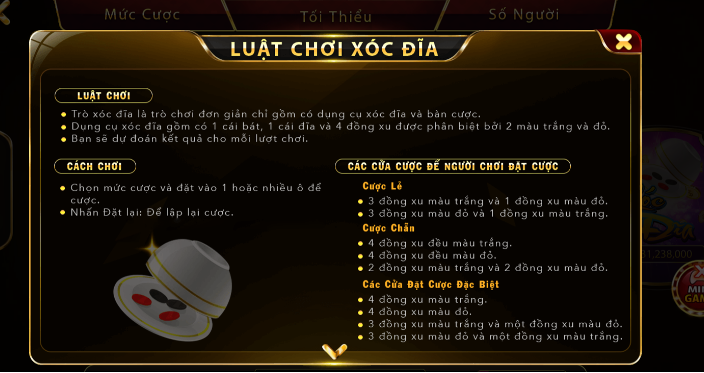 Luật chơi Xóc đĩa tại nhà cái UK88