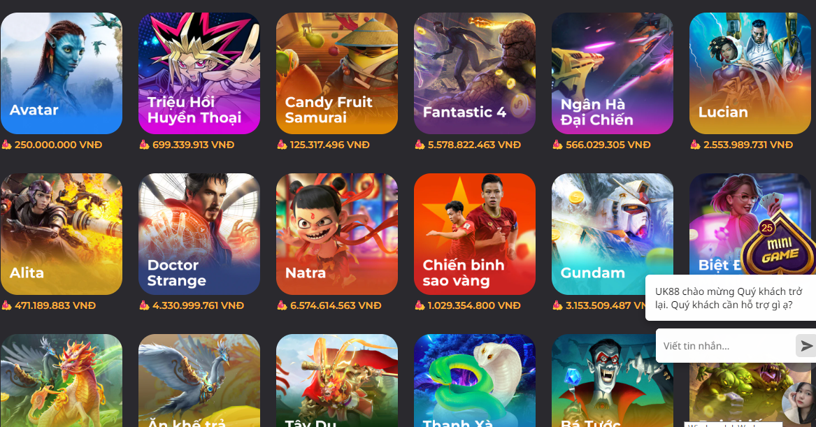 Kho game nổ hũ hoành tráng có tại nhà cái