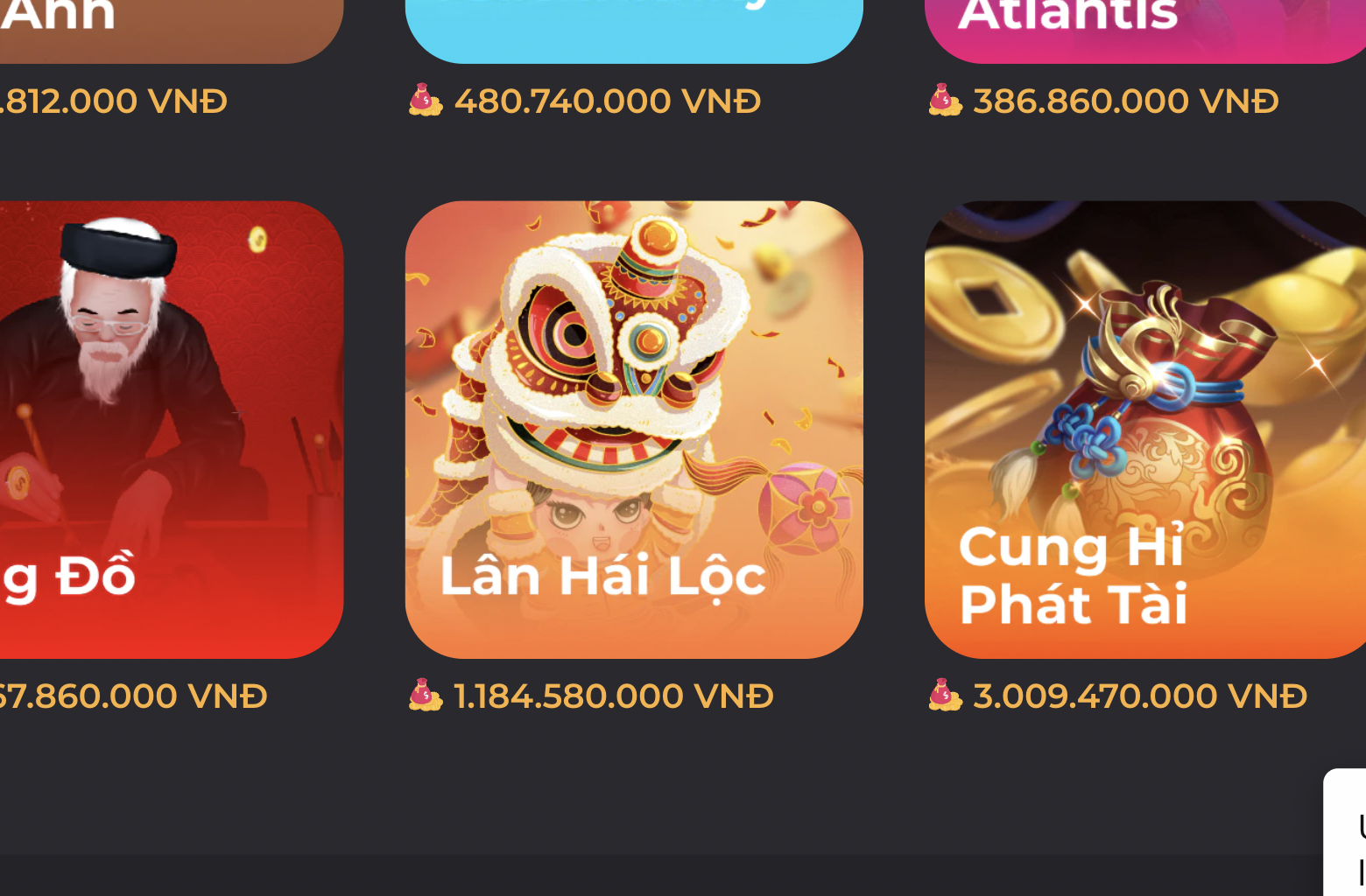 Lân Hái Lộc là thể loại game mới xuất hiện trong thời gian gần đây.