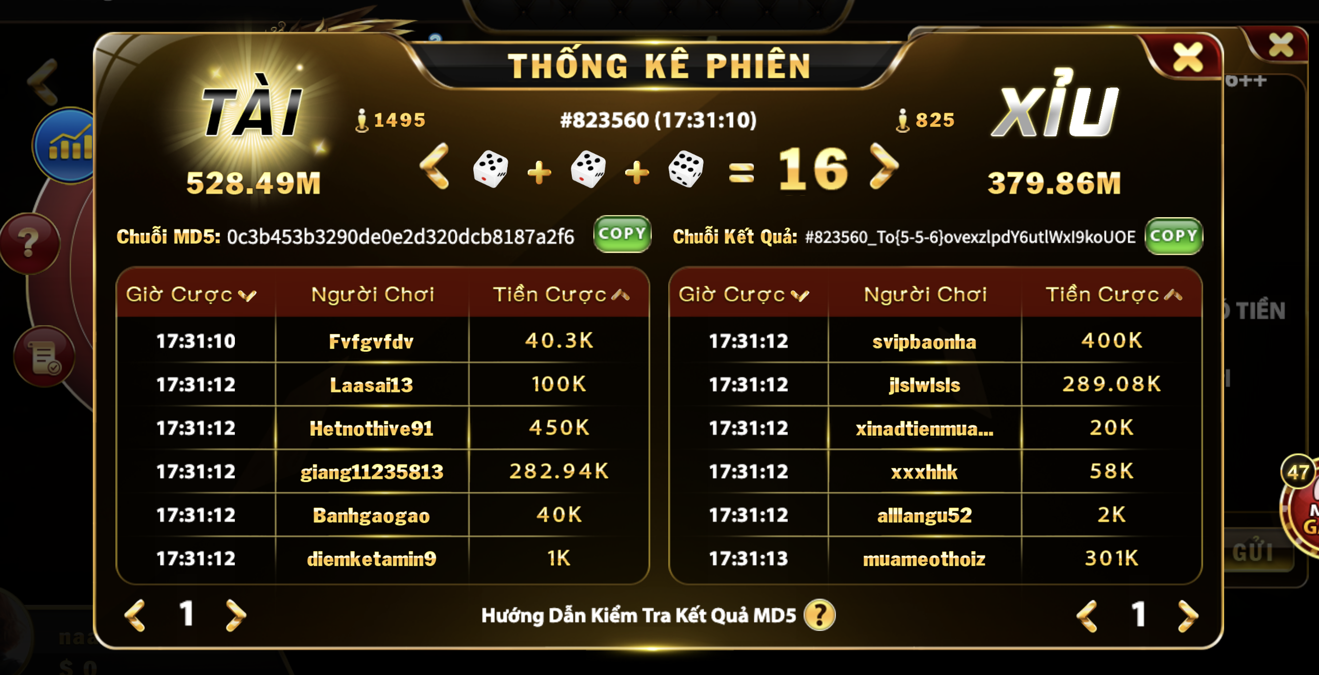 Người chơi cần nắm kinh nghiệm đánh Tài xỉu hay