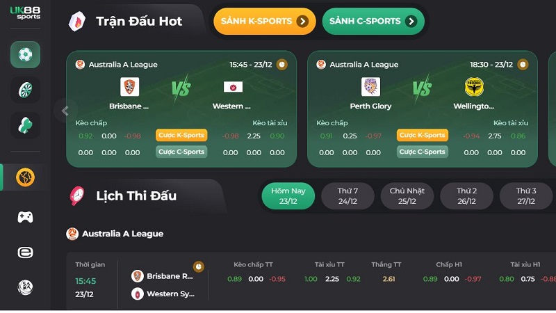 Cá cược bóng đá tại nhà cái uy tín UK88bet
