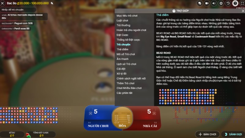 Cách tính điểm thắng cược trong game bài Baccarat