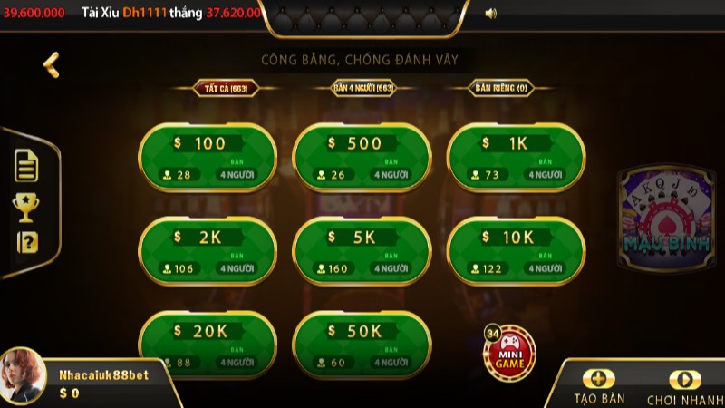 Kinh nghiệm chơi game bài Mậu Binh dễ thắng cho cược thủ