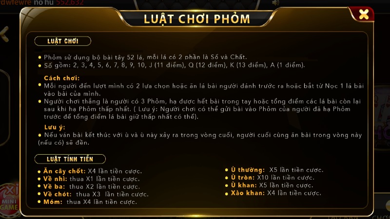 Luật chơi game bài Phỏm chi tiết tại UK88bet