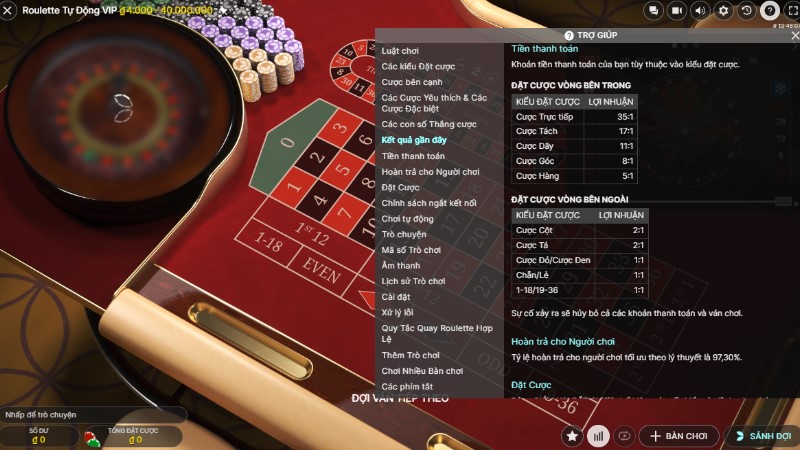 Thuật ngữ thường dùng trong Roulette UK88