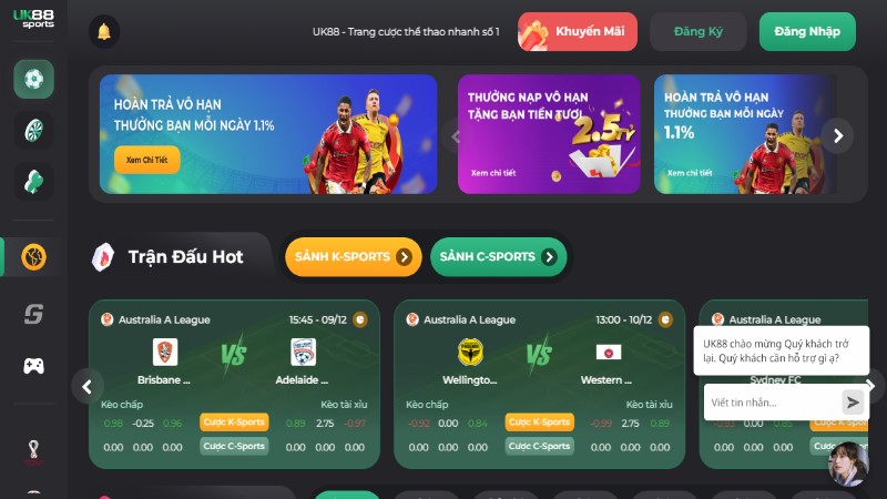 Nhà cái UK88 với vô vàn ưu đãi cực hấp dẫn
