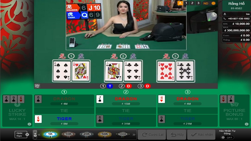 Rồng hổ game cược được yêu thích tại UK88