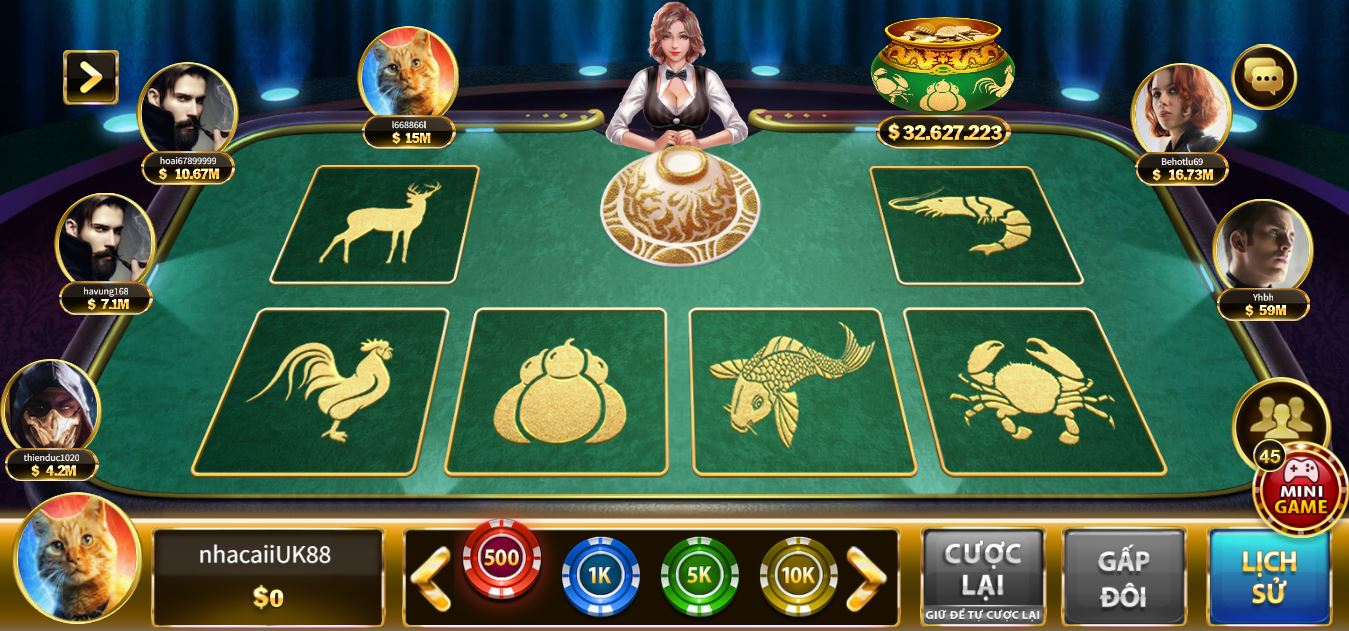 Kinh nghiệm đặt cược bầu cua tại UK88 vip