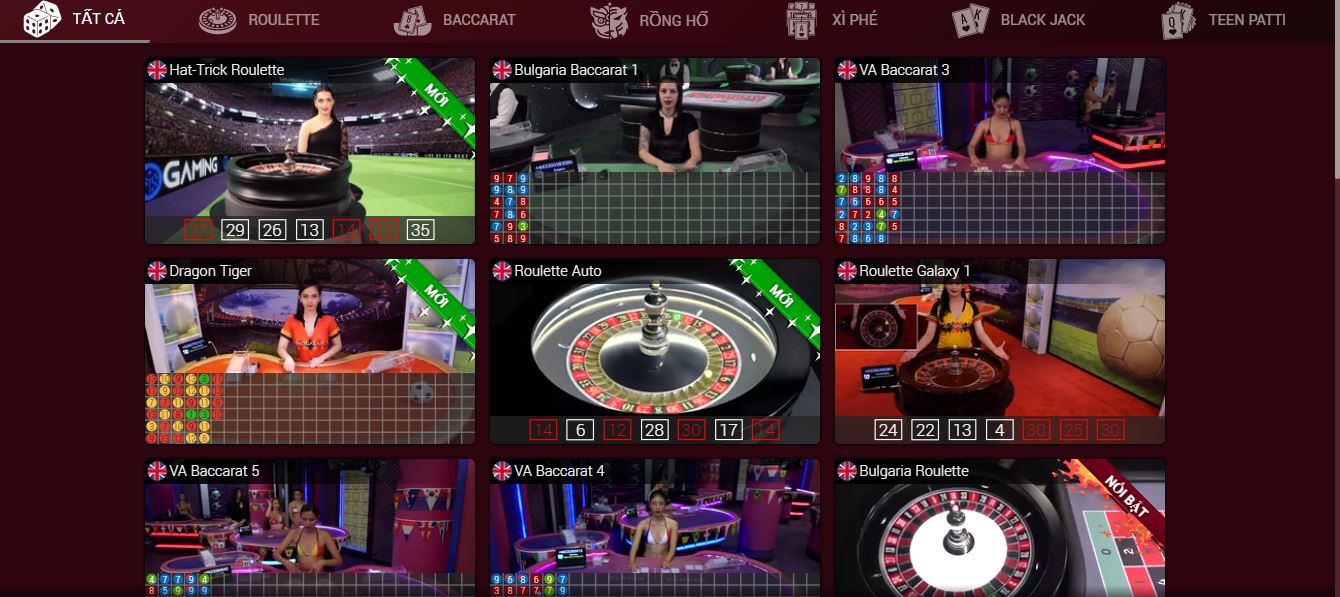 Sảnh Blackjack tại nhà cái UK88 vô cùng hấp dẫn