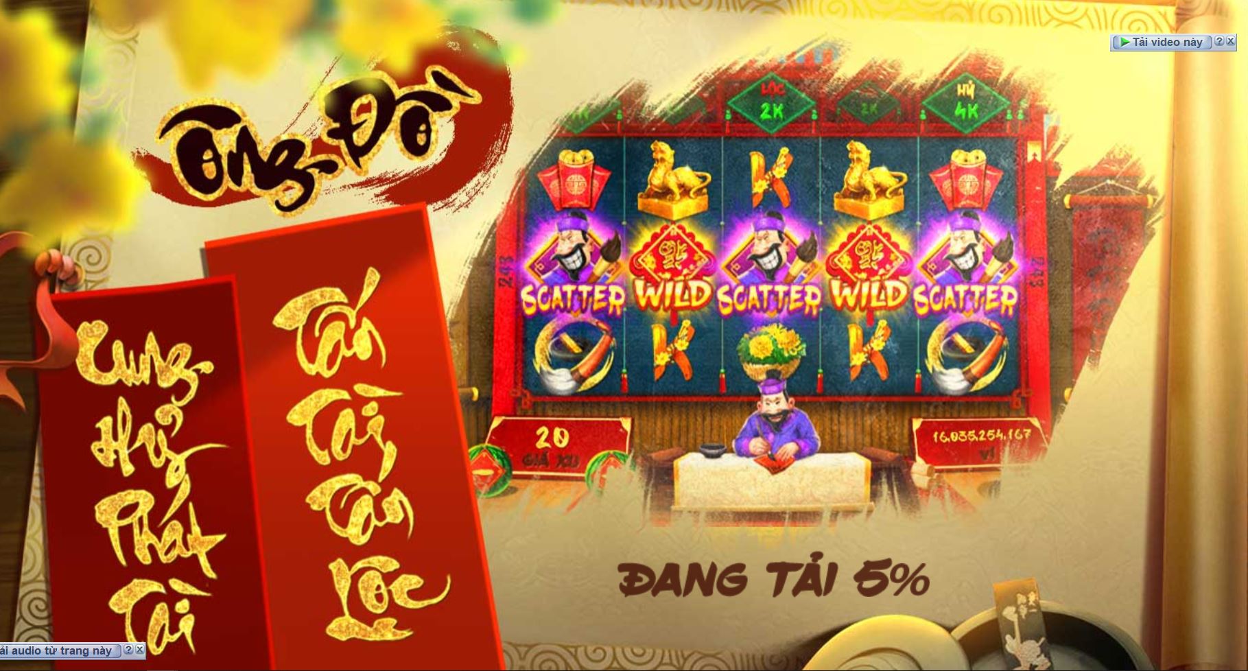 giao diện game ông đồ cực kỳ thu hút