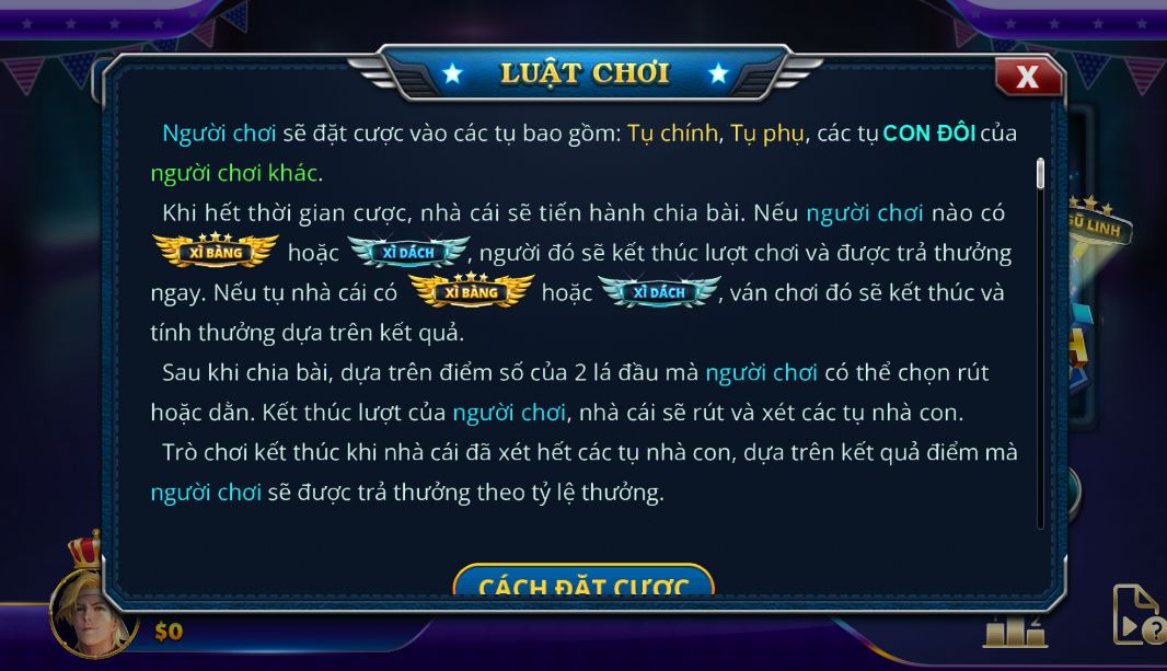 Luật chơi game bài xì dách của nhà cái UK88