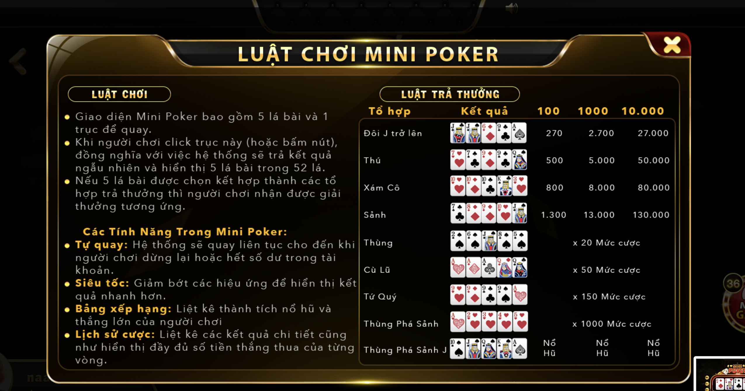 Luật chơi Mini Poker đơn giản cho anh em tân thủ