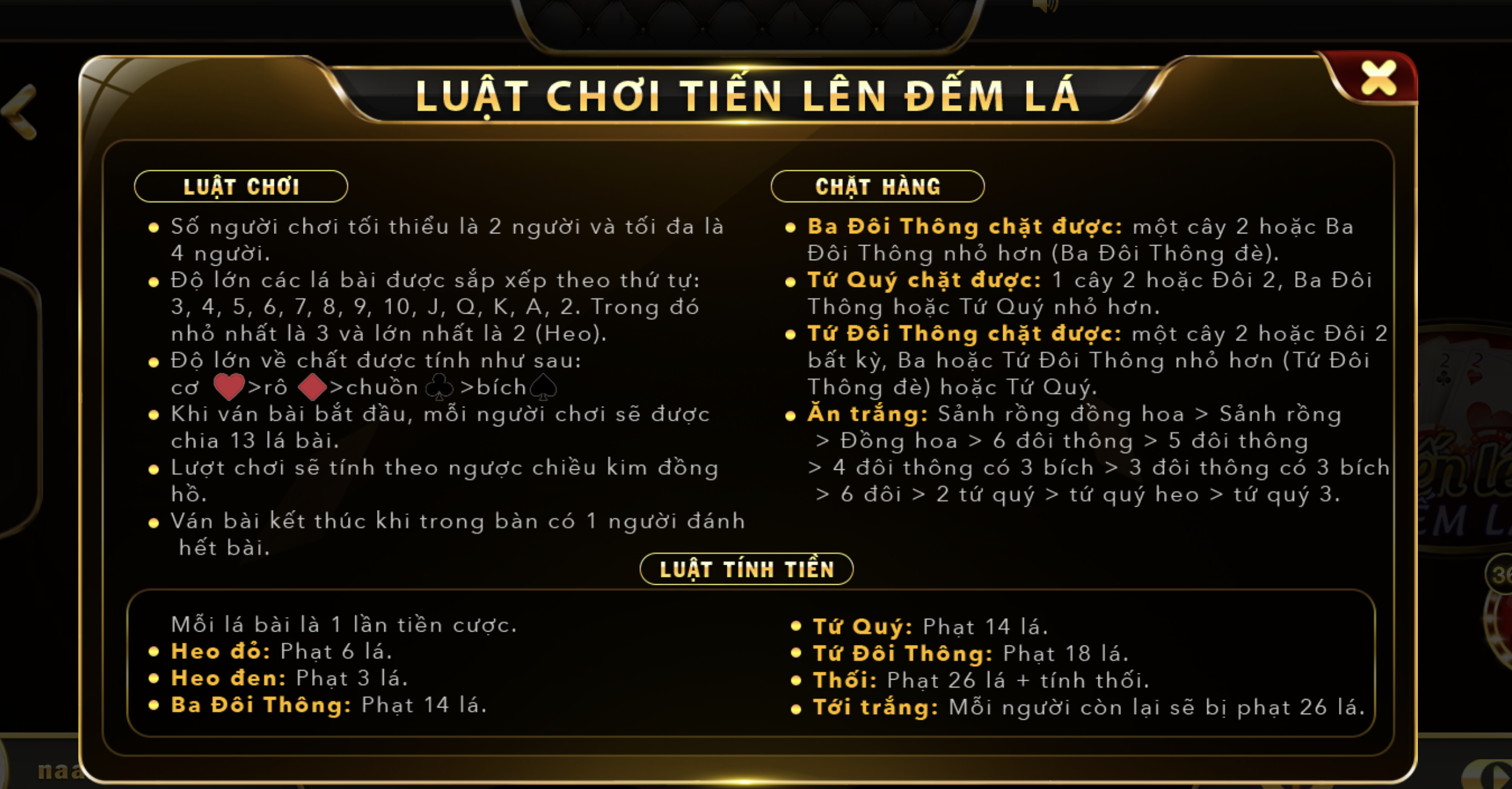 Luật chơi Tiến Lên Đếm Lá rất đơn giản