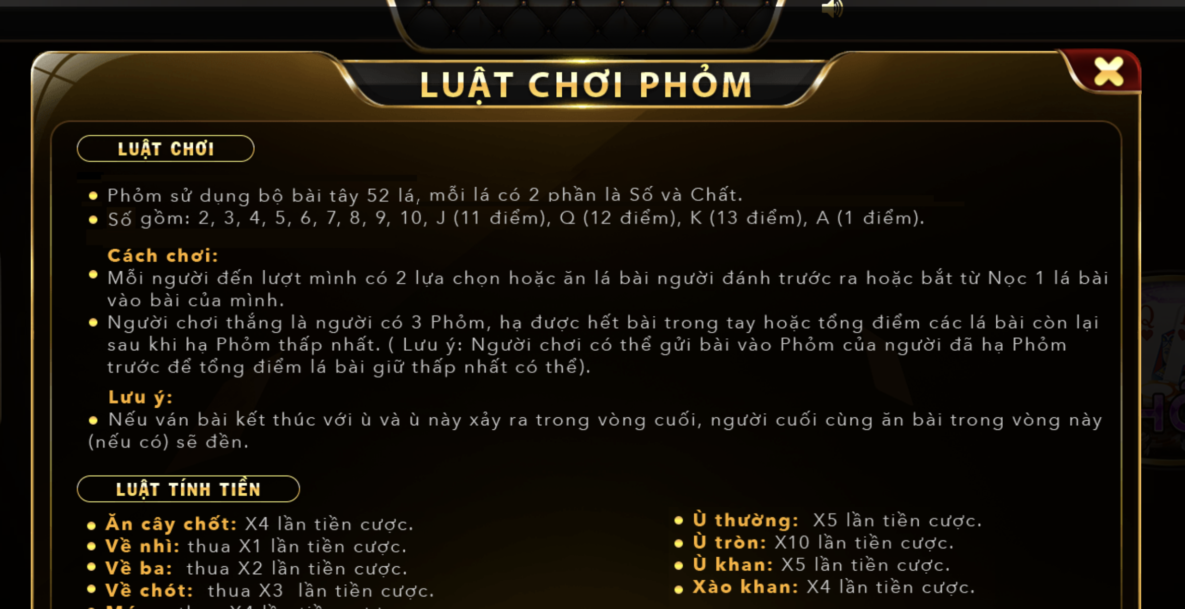 Luật chơi của game bài Phỏm tại UK88