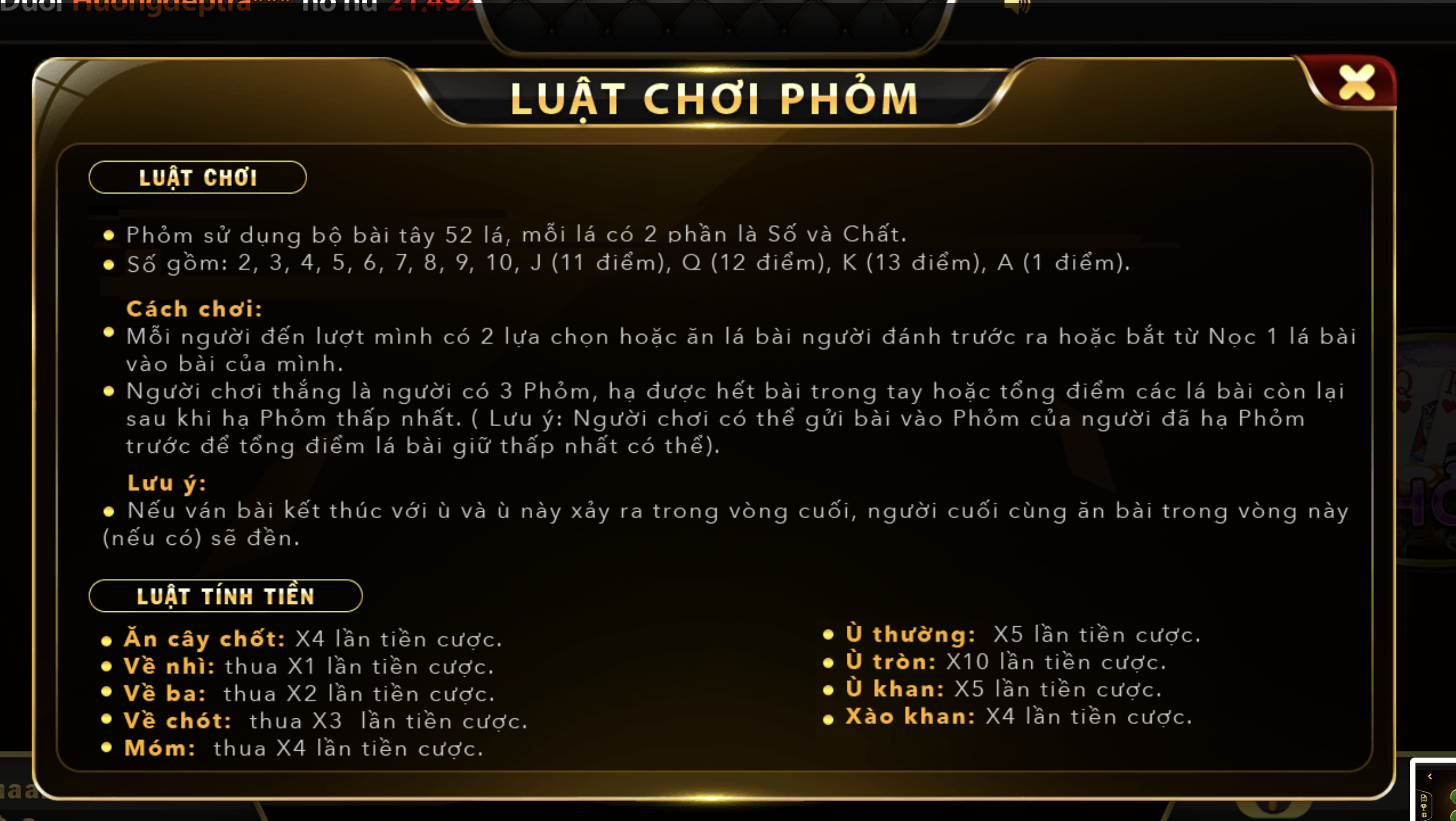 Phổ biến luật chơi Phỏm trong sàn cược UK88