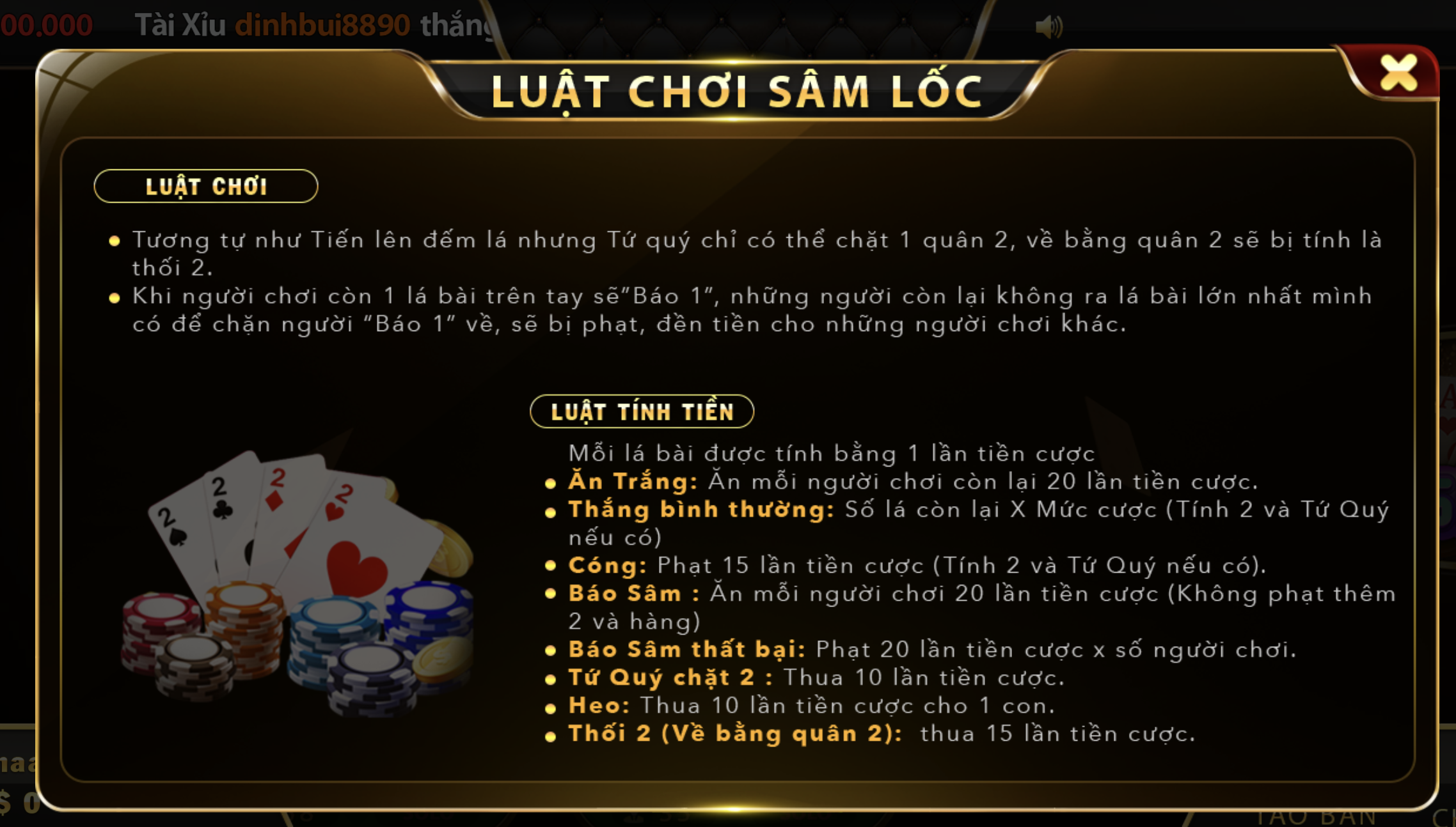 Những thuật ngữ trong game bài Sâm