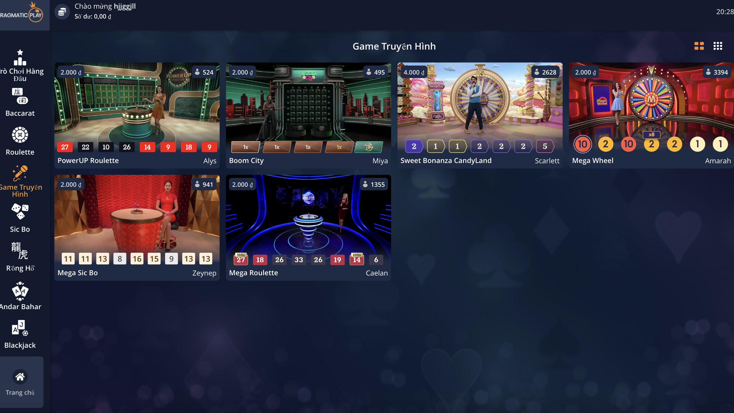 Độ hoành tráng Live casino tại UK88