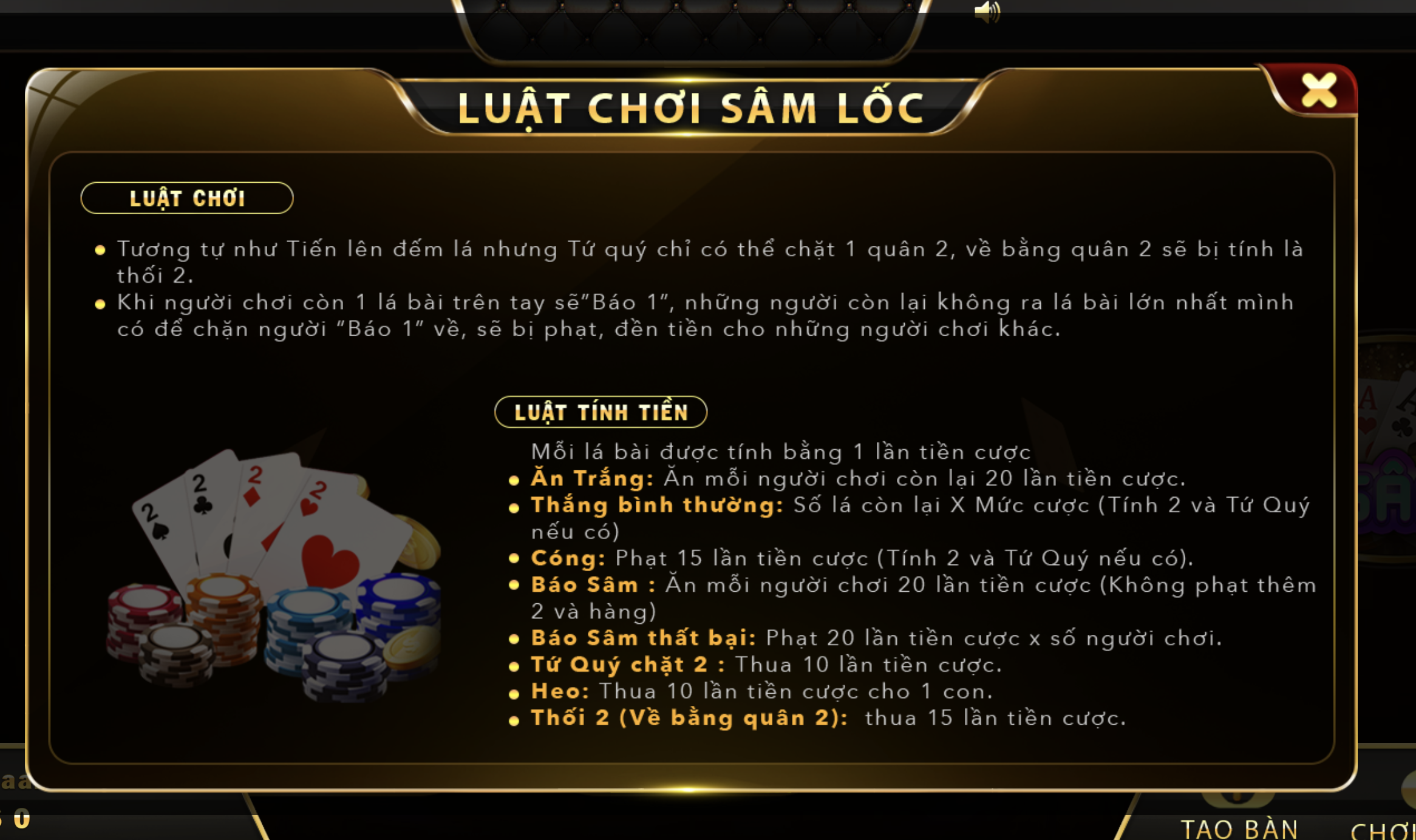 Nhà cái UK88 cung cấp luật chơi Sâm Lốc