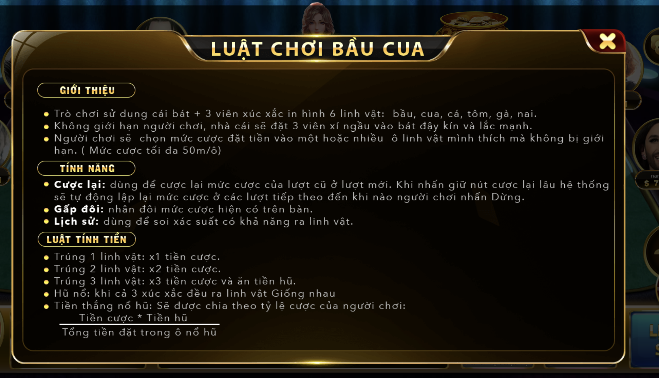 Luật chơi Bầu cua đơn giản