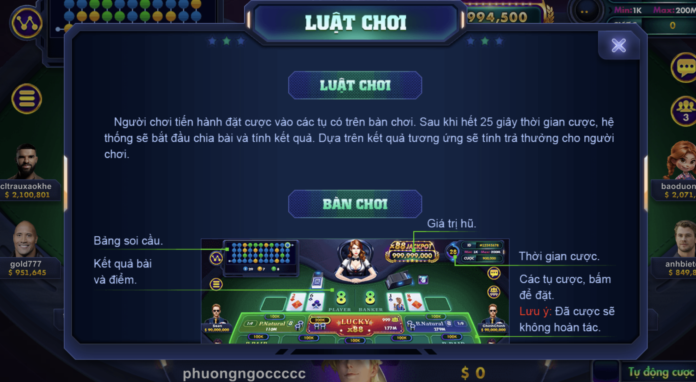 Trò chơi Baccarat Lucky88 tại UK88 mang đến nhiều thử thách cho cược thủ