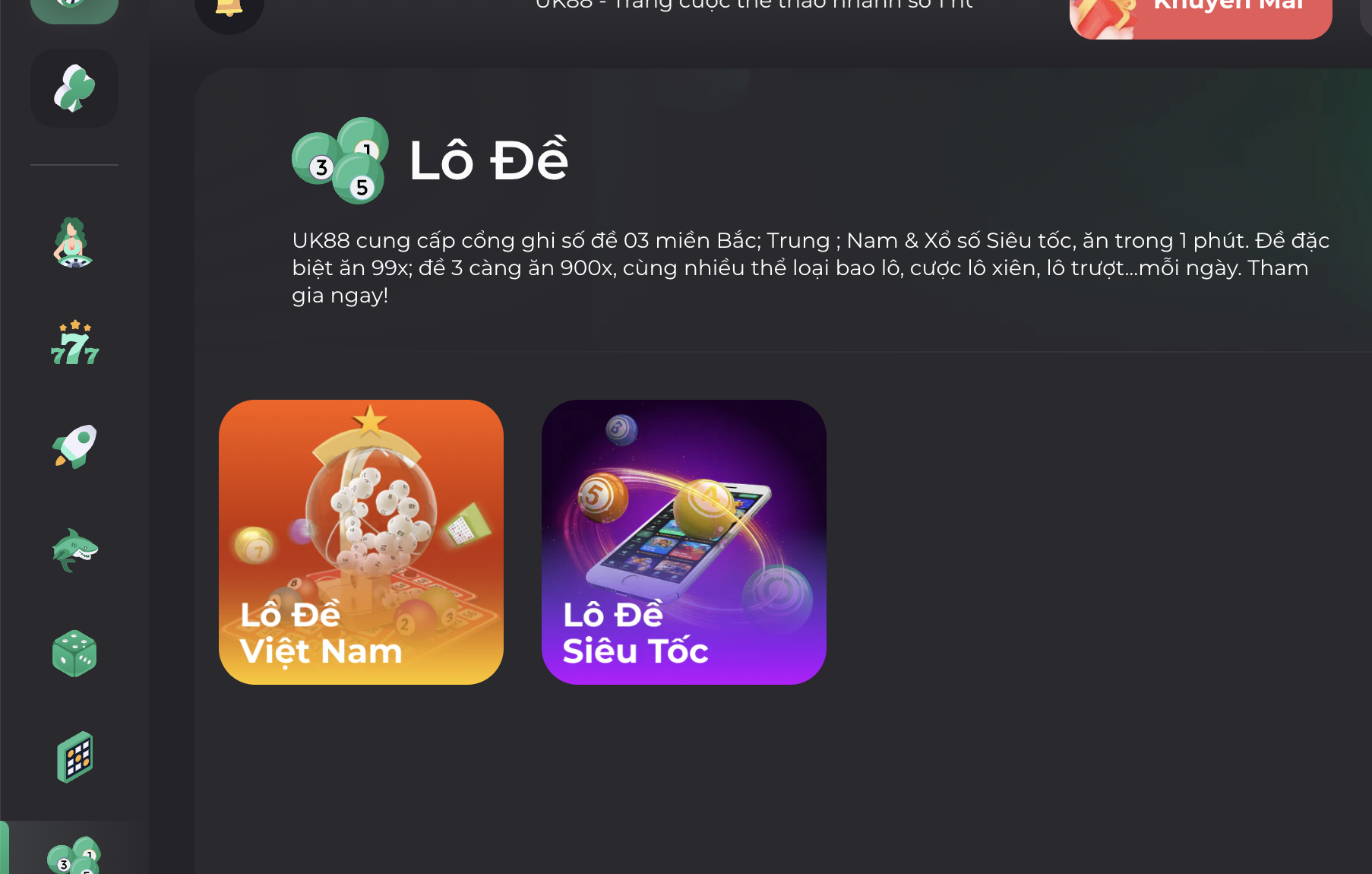 Nhanh tay tham gia lô đề tại UK88 VIP