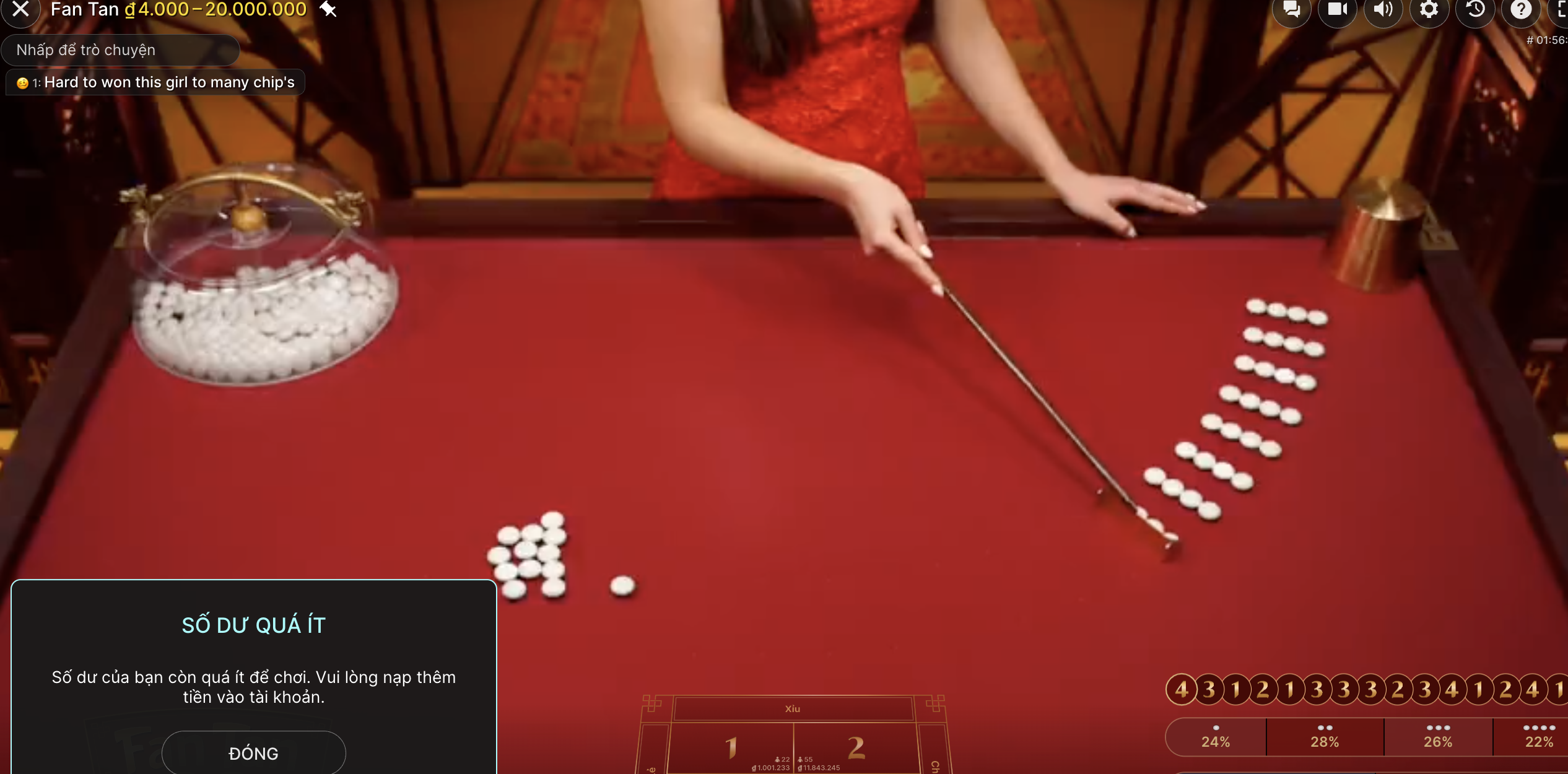 Fan Tan tại UK88 VIP được biết đến với game có cách chơi đơn giản