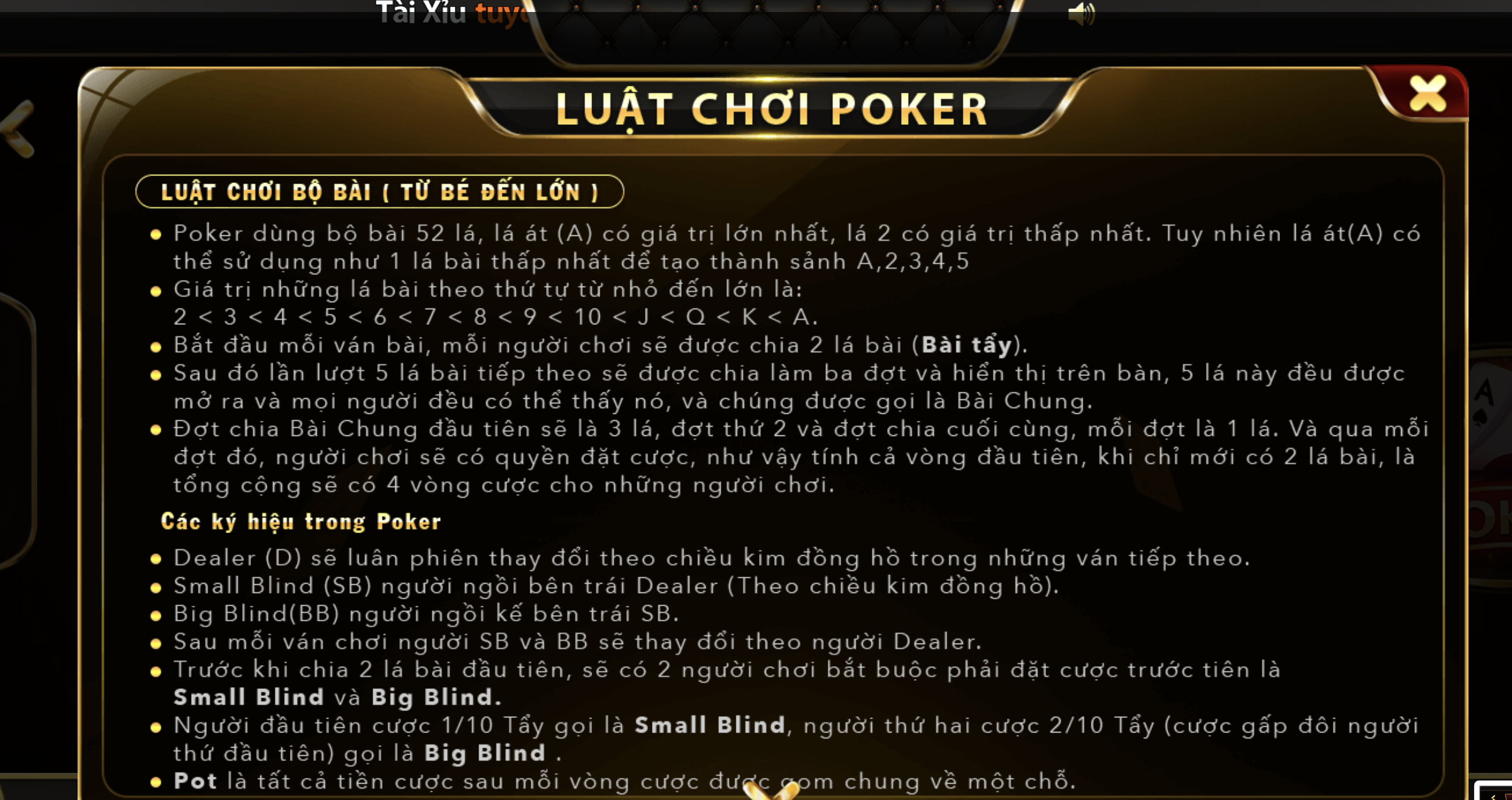 Luật chơi Poker đơn giản