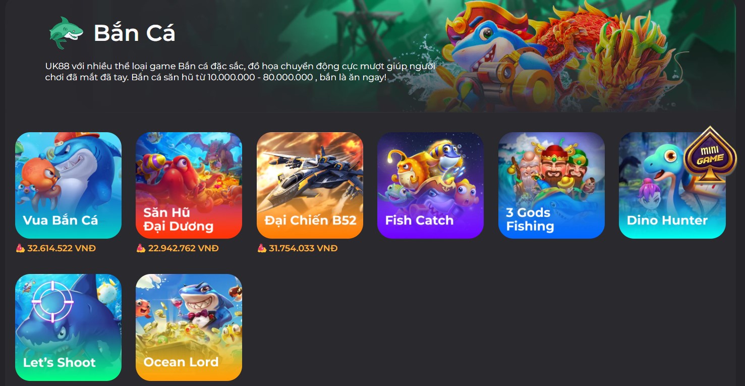 Cái nhìn tổng quan game bắn cá UK88