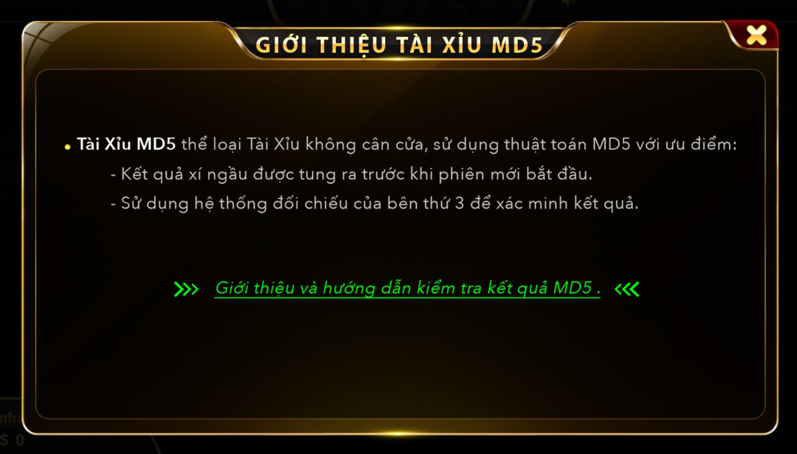 Luật chơi Tài xỉu MD5 cùng nhà cái UK88 vip