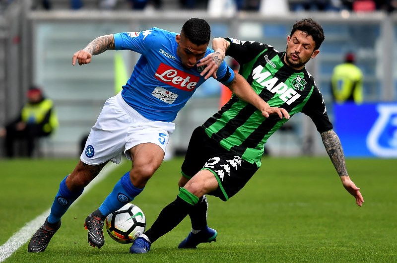 Napoli vs Sassuolo đối đầu