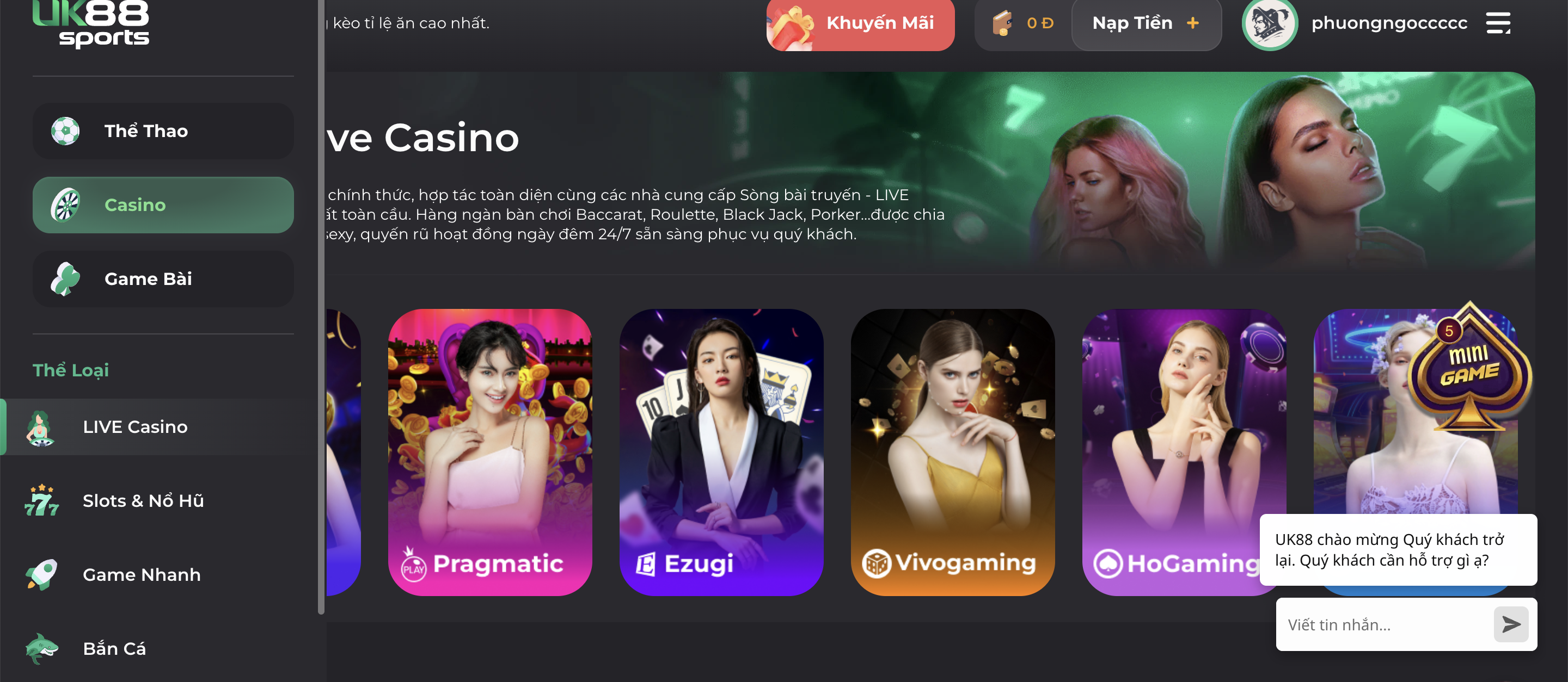 Đôi nét sơ lược về thể loại Live casino
