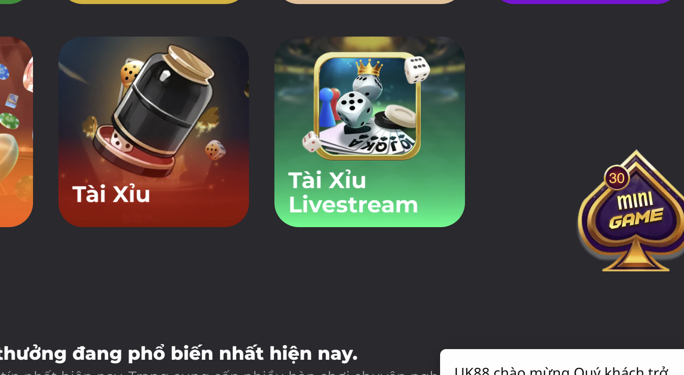 Tài Xỉu Livestream tại nhà cái UK88