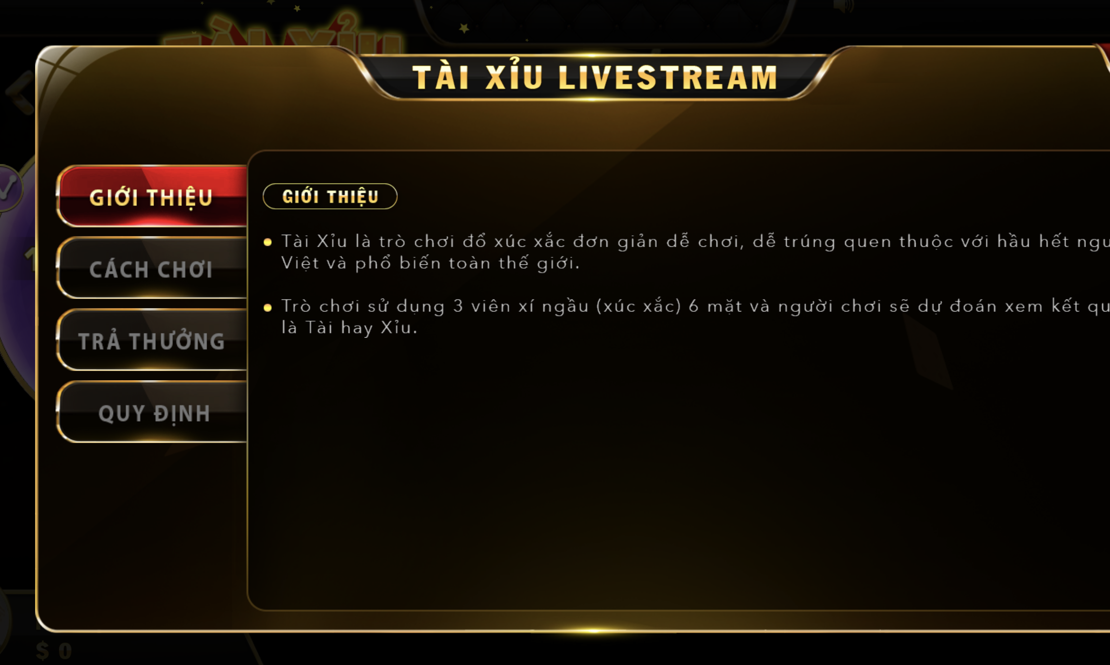 Tài Xỉu Livestream hoàn toàn tương tự với hình thức truyền thống