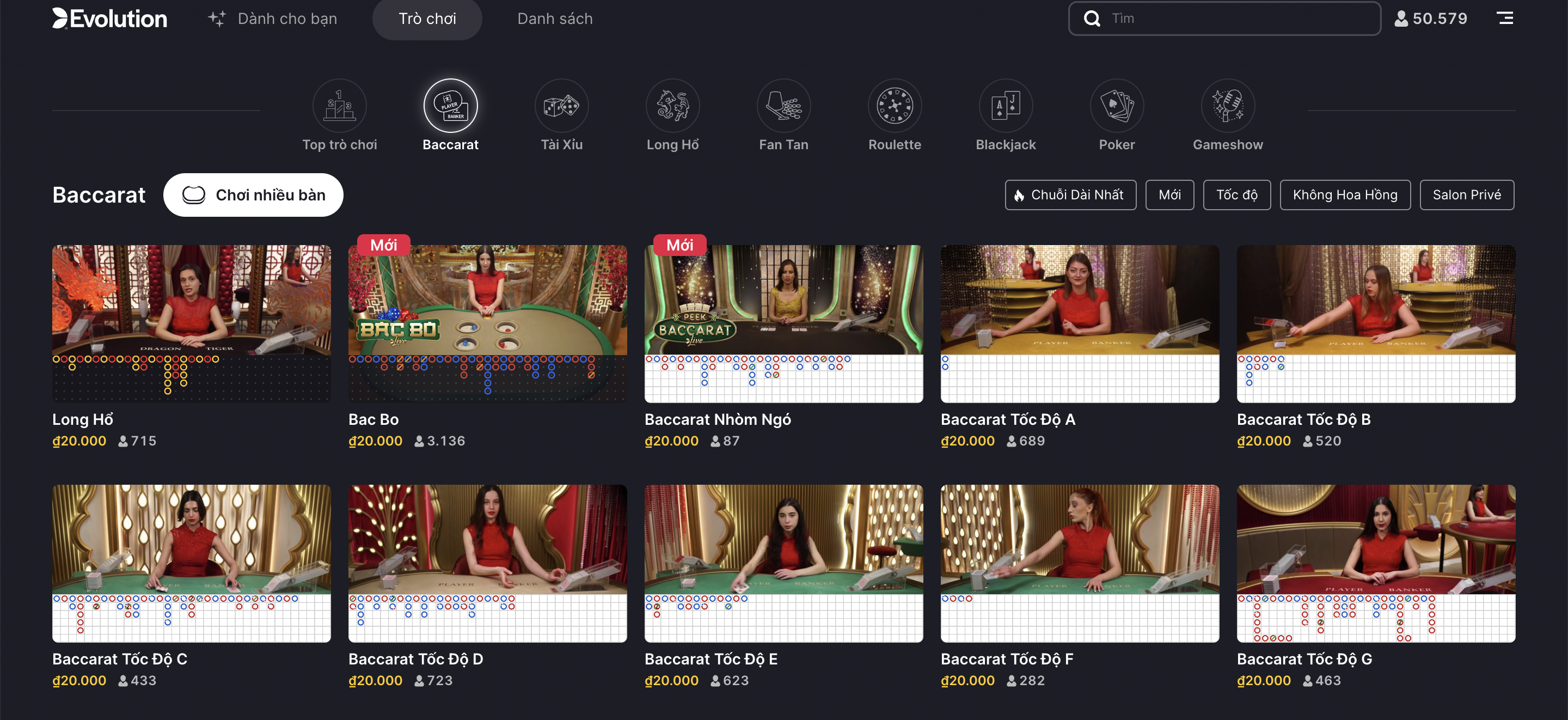 Game bài Baccarat đang là một trò chơi cờ bạc rất thịnh hành