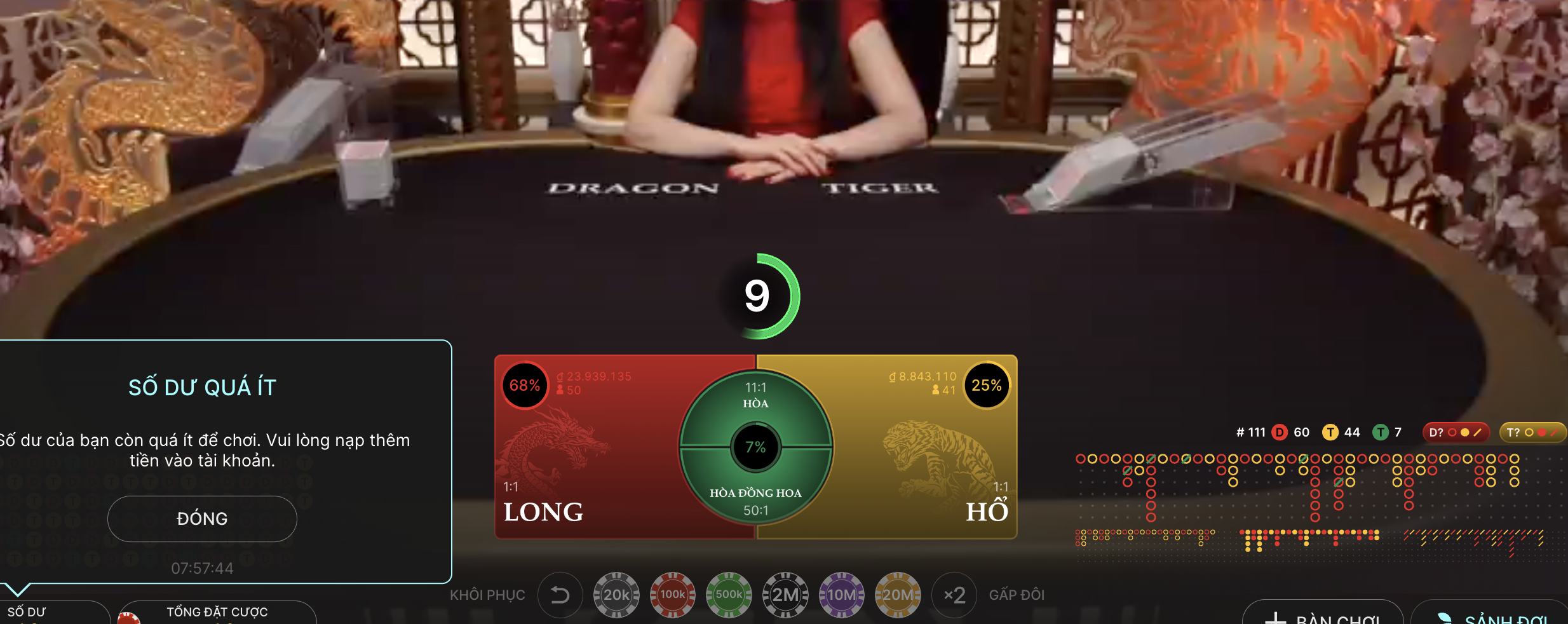 Game Long hổ ở nhà cái UK88 rất dễ dàng để chơi