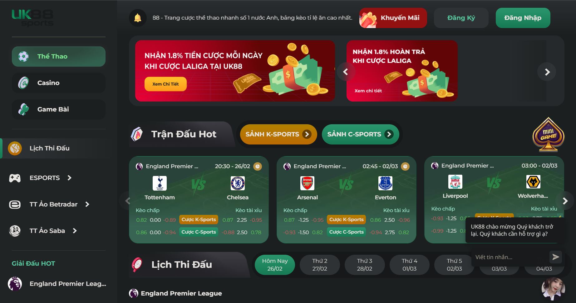 Trang chủ uk88 luôn là nhà cái hàng đầu
