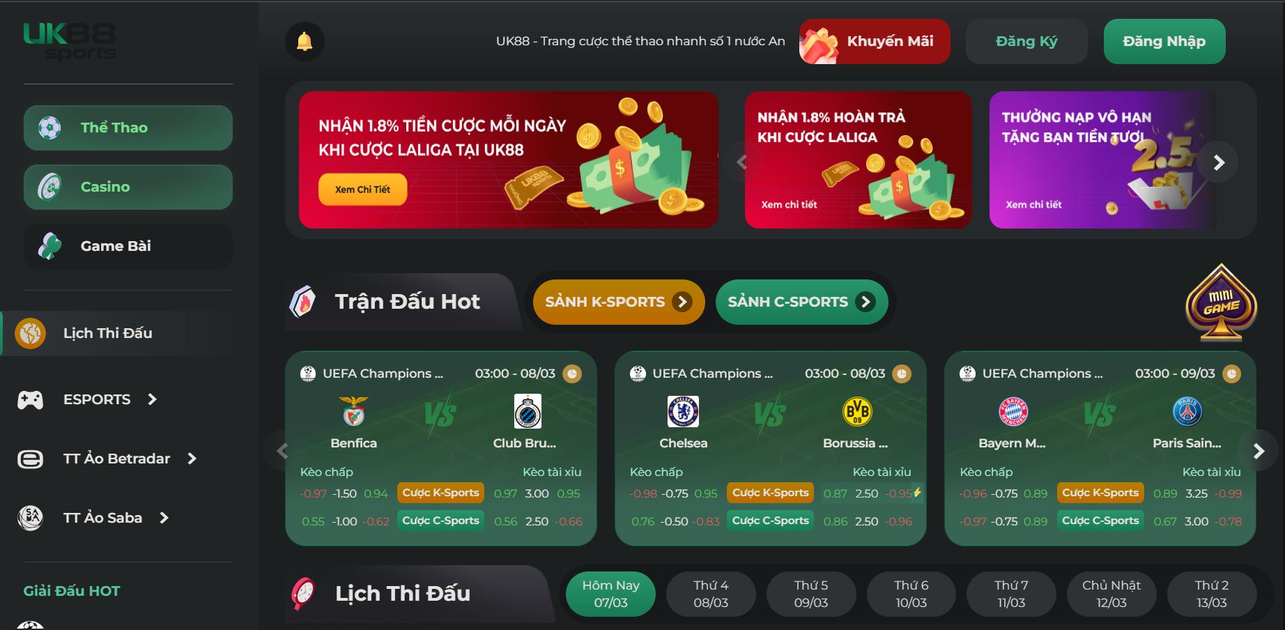 UK88 là nhà cái uy tín hàng đầu thị trường